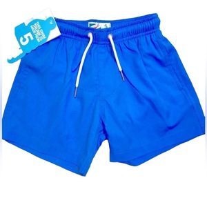 NWT Bermies light blue to flamingo swim trunks boys 5t